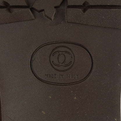 Chanel Nylon Zip Boots 39.5 Brown 6 of 8