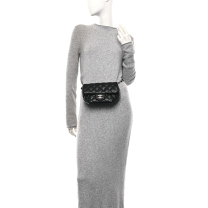 Chanel Calfskin Quilted CC Uniform Flap Belt Bag Black 2 of 12