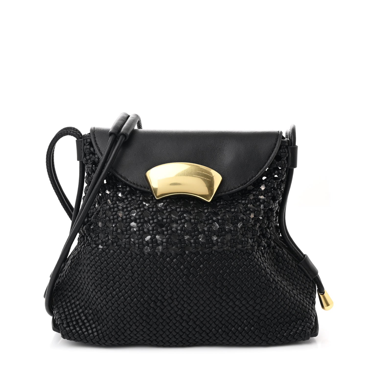 3.1 Phillip Lim Verona Calfskin Macrame Petite Soft ID Shoulder Bag Black 1 of 11