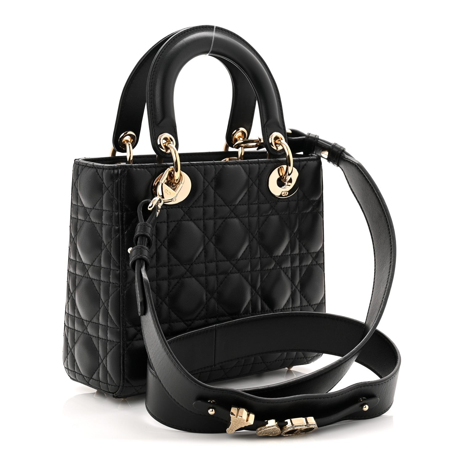 Christian Dior Lambskin Cannage Small My ABCDior Lady Dior Black 3 of 10