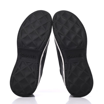 Chanel Velvet Calfskin Mixed Fibers CC Sneakers 41 Black 5 of 9