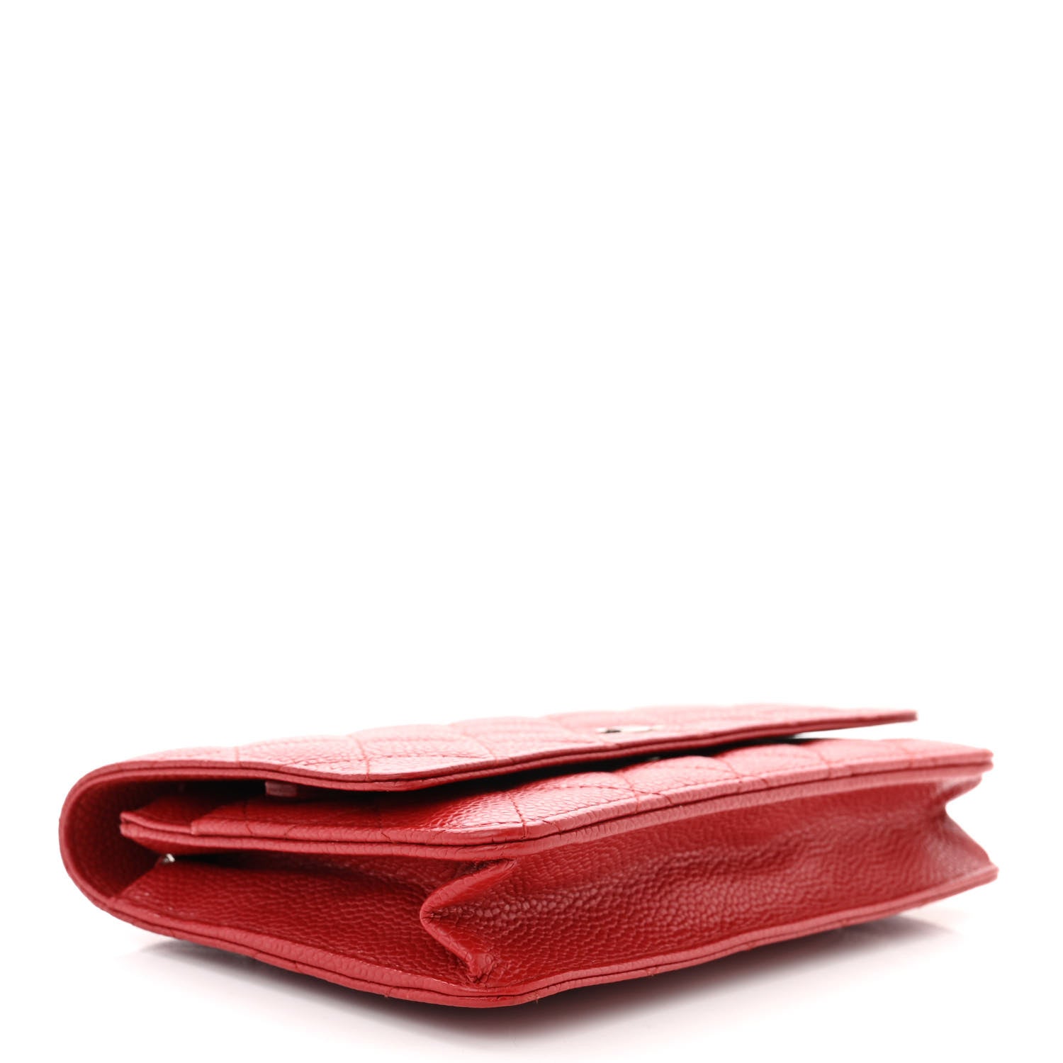 Chanel Caviar Quilted Wallet on Chain WOC Red 4 of 11