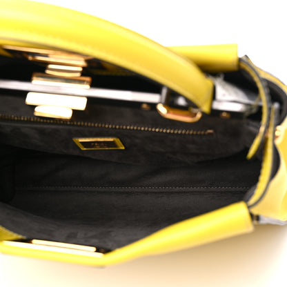 Fendi Vitello Seta Medium Peekaboo Iconic Satchel Cedro 6 of 9