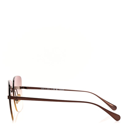Chanel Titanium Rimless Square Sunglasses 4287-T Bronze 3 of 8