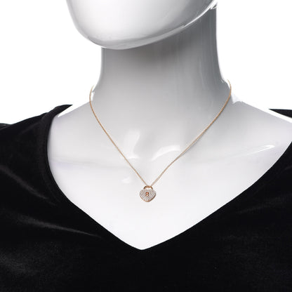 Tiffany 18K Rose Gold Diamond Heart Lock Pendant Necklace 2 of 5