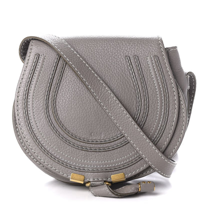 Chloe Calfskin Mini Marcie Round Crossbody Bag Cashmere Grey 1 of 13