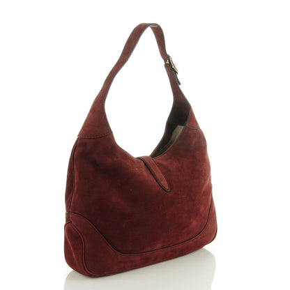 Gucci Nubuck Medium Jackie Shoulder Bag Burgundy 3 of 8
