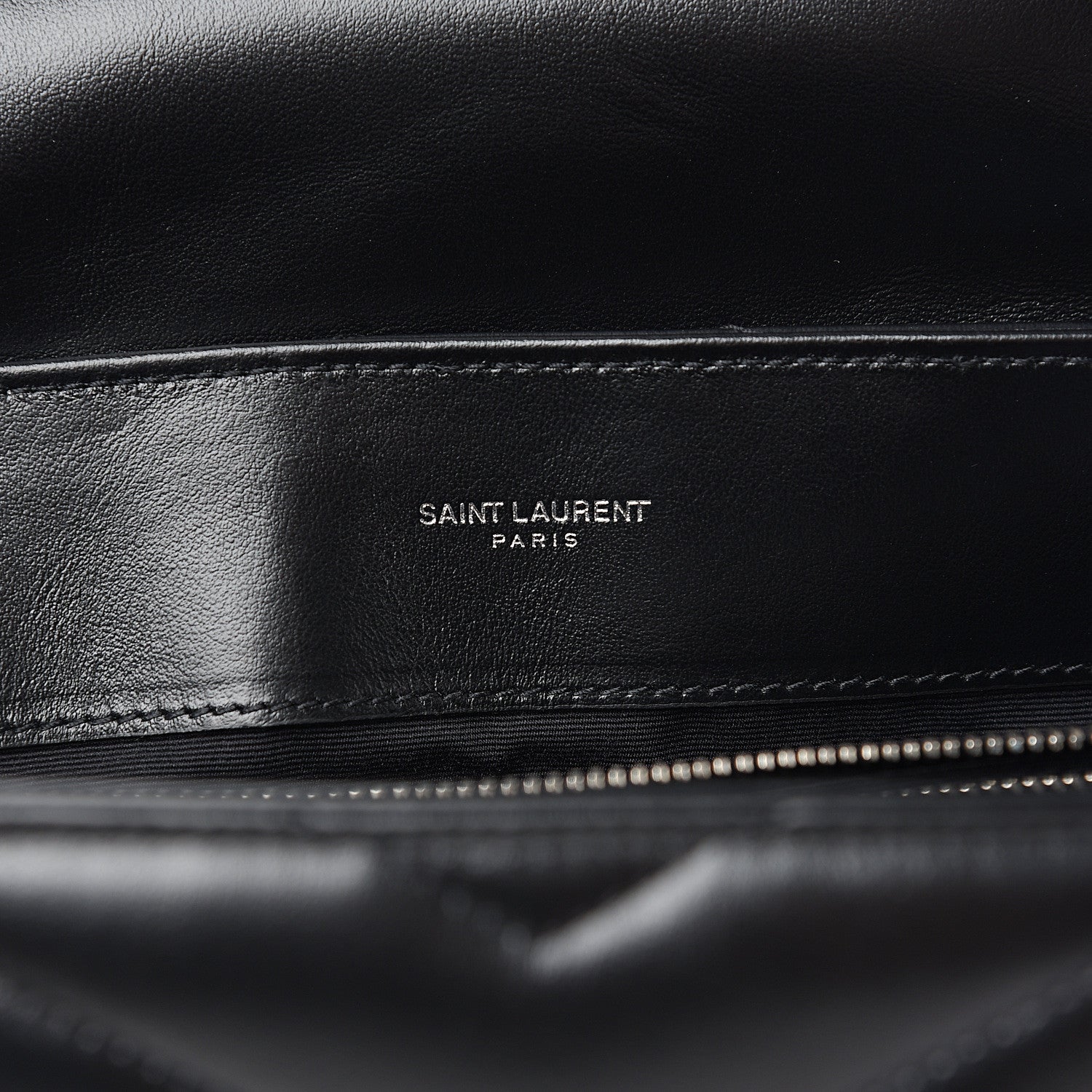 Saint Laurent Calfskin Y Quilted Monogram Medium Loulou Chain Satchel Black 7 of 10
