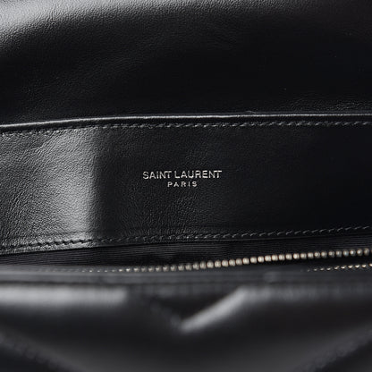 Saint Laurent Calfskin Y Quilted Monogram Medium Loulou Chain Satchel Black 7 of 10