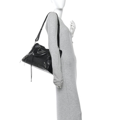 Balenciaga Agneau Arena Silver Hardware Medium Le City Black 2 of 10
