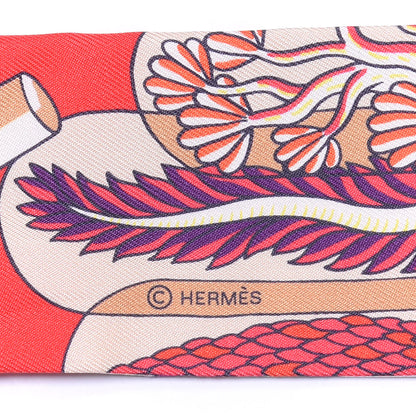 Hermes Silk Exposition Universelle Twilly Rouge Violet Jaune 4 of 4