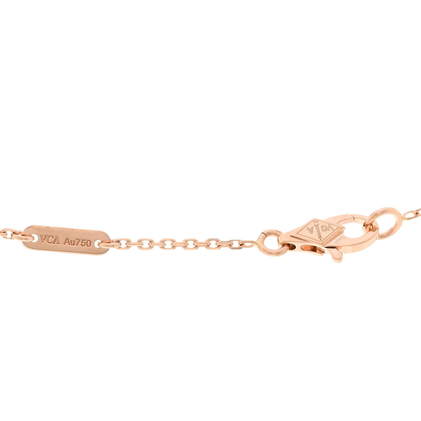 18k Rose Gold Carnelian Sweet Alhambra Heart Pendant Necklace