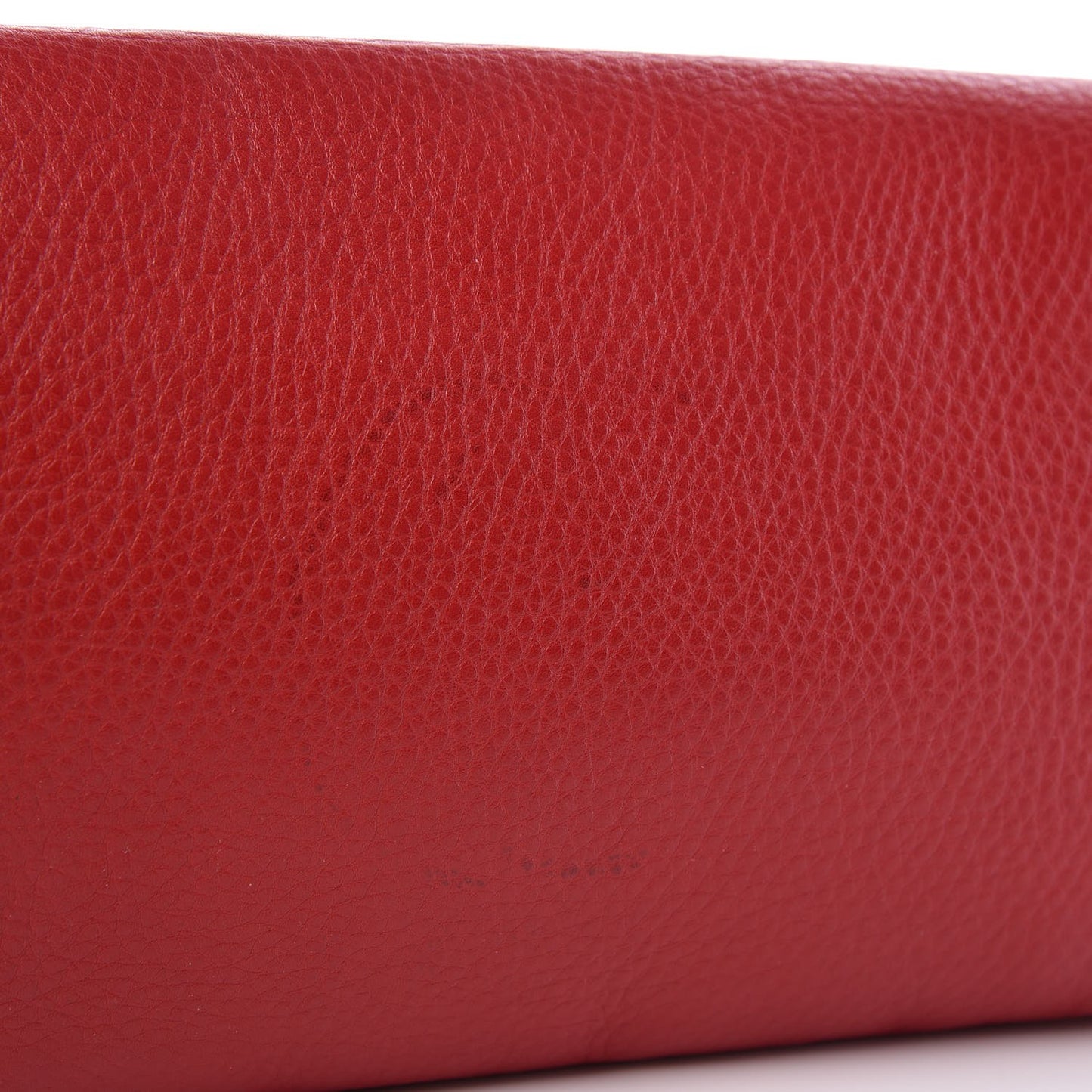 Pebbled Calfskin Medium Soho Clutch Red