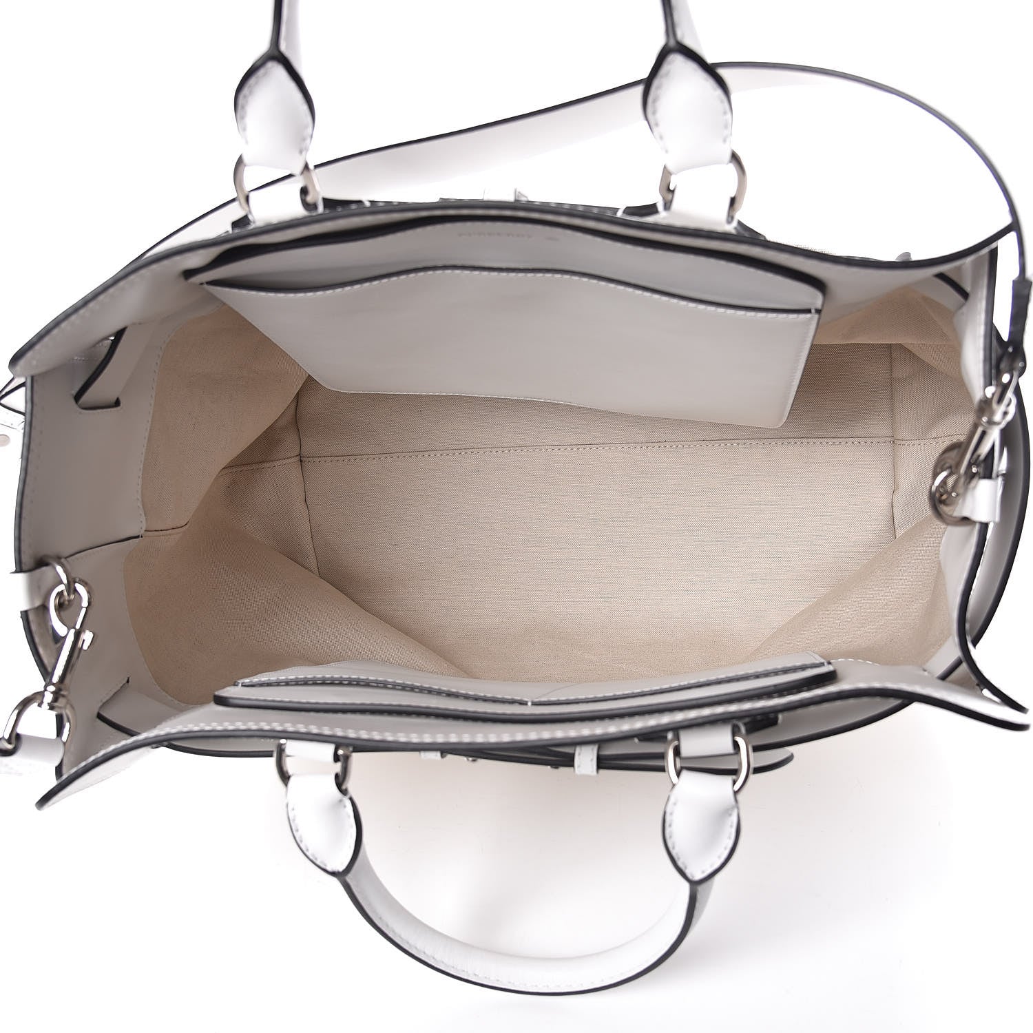 Burberry Canvas Calfskin Medium Belt Bag White 6 of 10