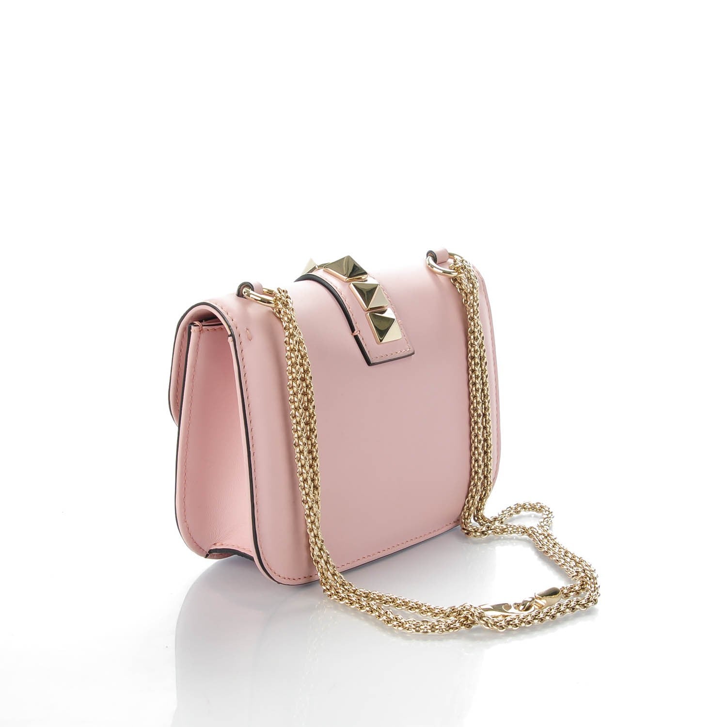 Valentino Garavani Vitello Small Glam Lock Rockstud Flap Water Rose 3 of 7