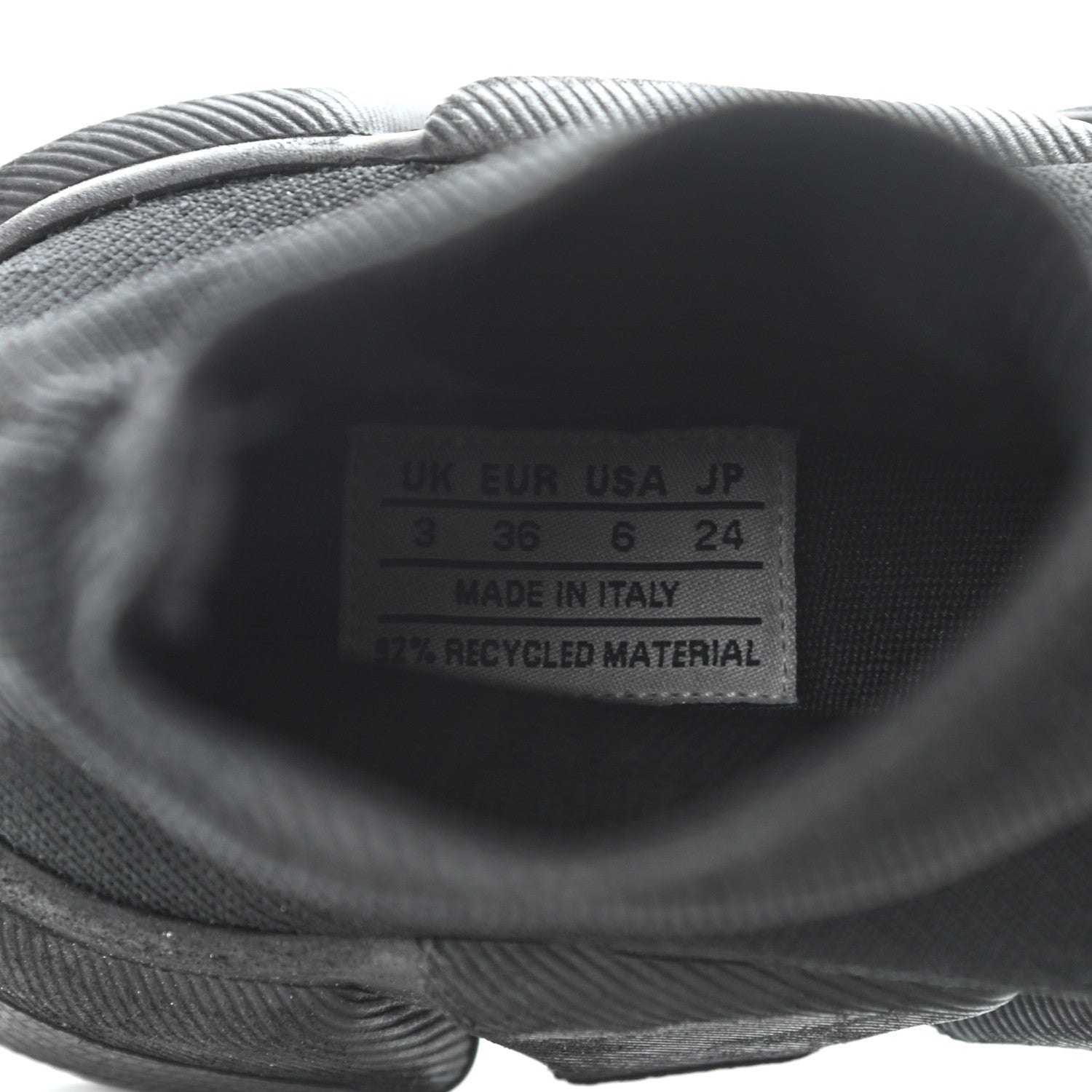 Balenciaga Neoprene Knit Logo Womens Speed Sneakers 36 Black 8 of 11