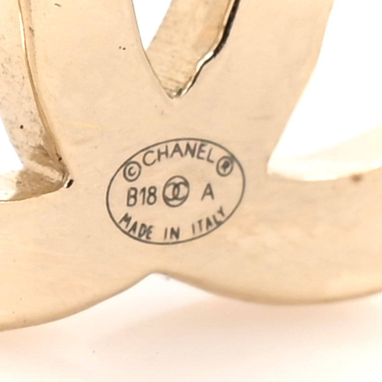 Crystal Enamel Large CC Earrings Gold Black White Pink