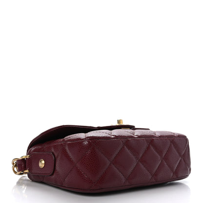 Chanel Caviar Quilted Small Messenger Flap Burgundy 4 of 9