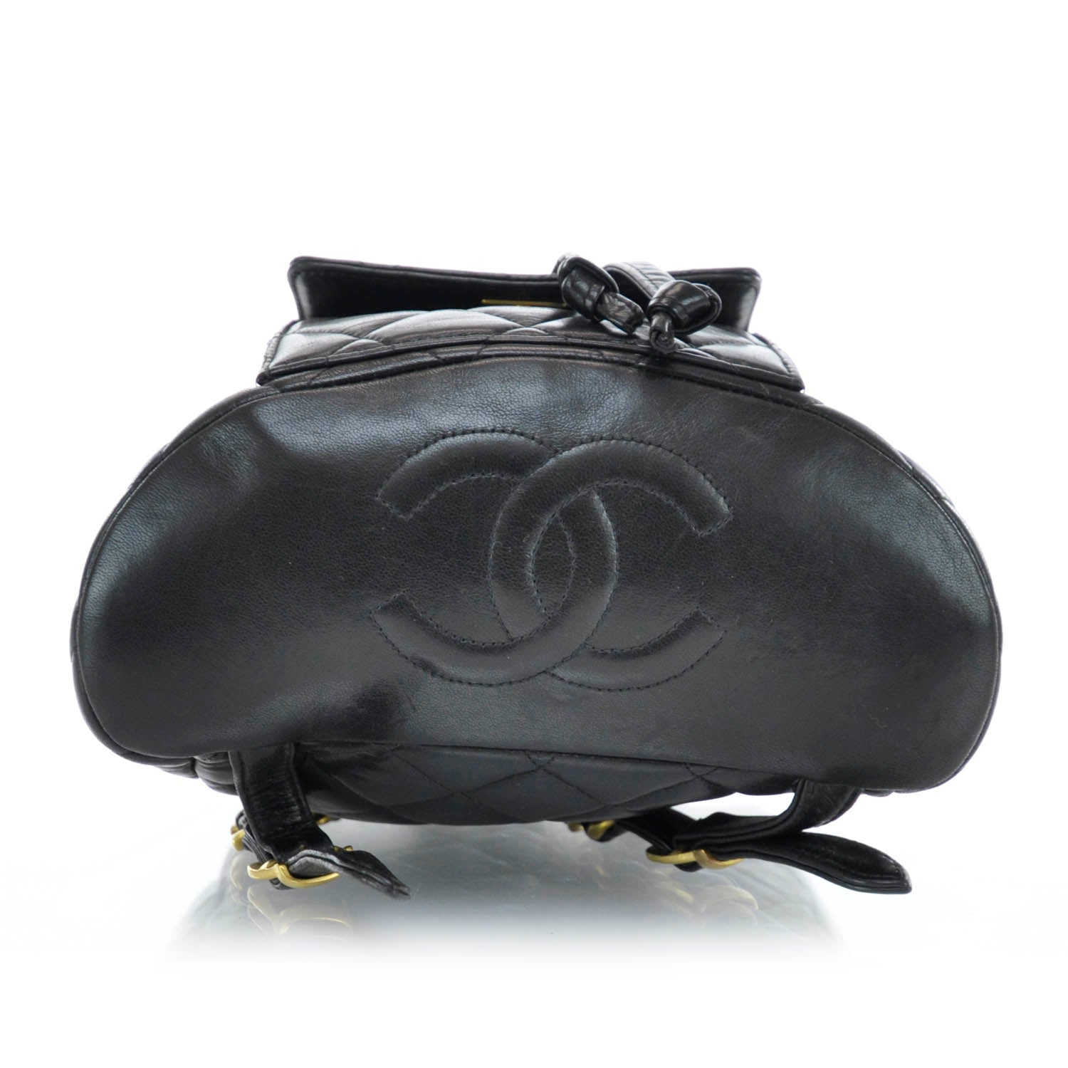 Chanel Lambskin Quilted Backpack Black 5 of 10