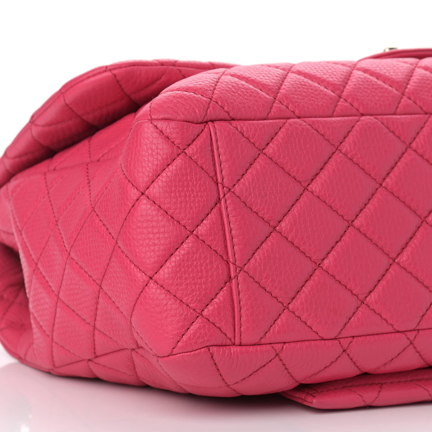 Chanel Calfskin Quilted Small XXL Travel Flap Bag Dark Pink 9 of 10