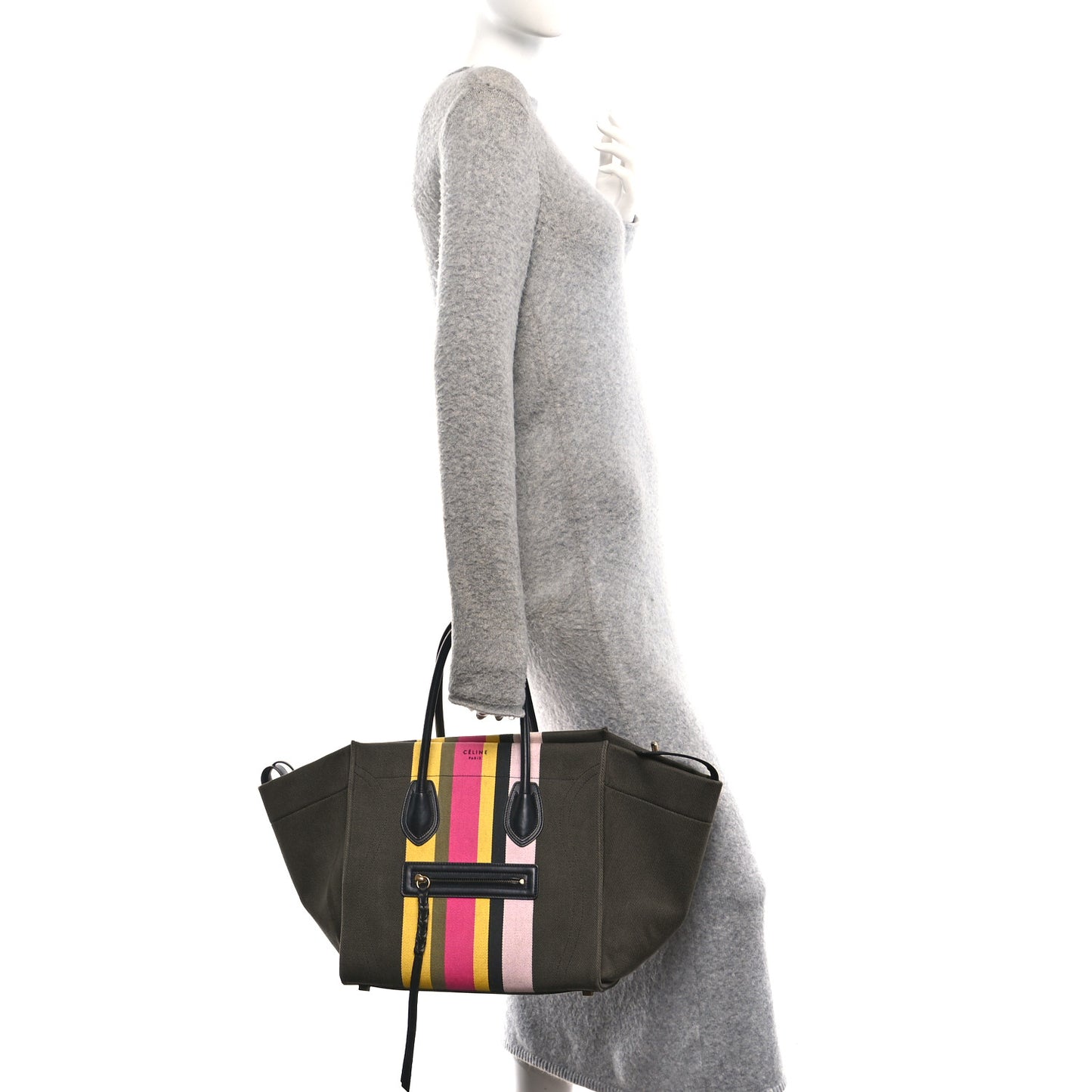 Canvas Striped Medium Phantom Luggage Multicolor