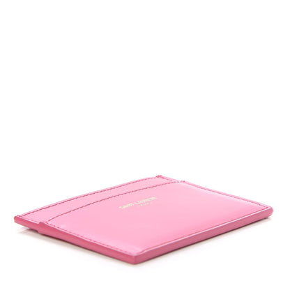 Saint Laurent Calfskin Credit Card Case Fuchsia 4 of 6