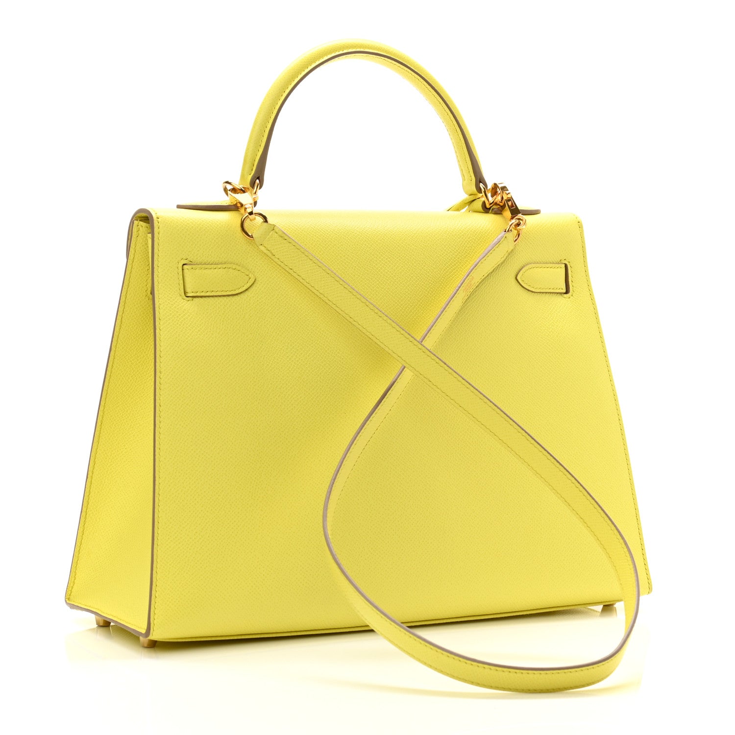 Hermes Epsom Kelly Sellier 32 Lime 3 of 11