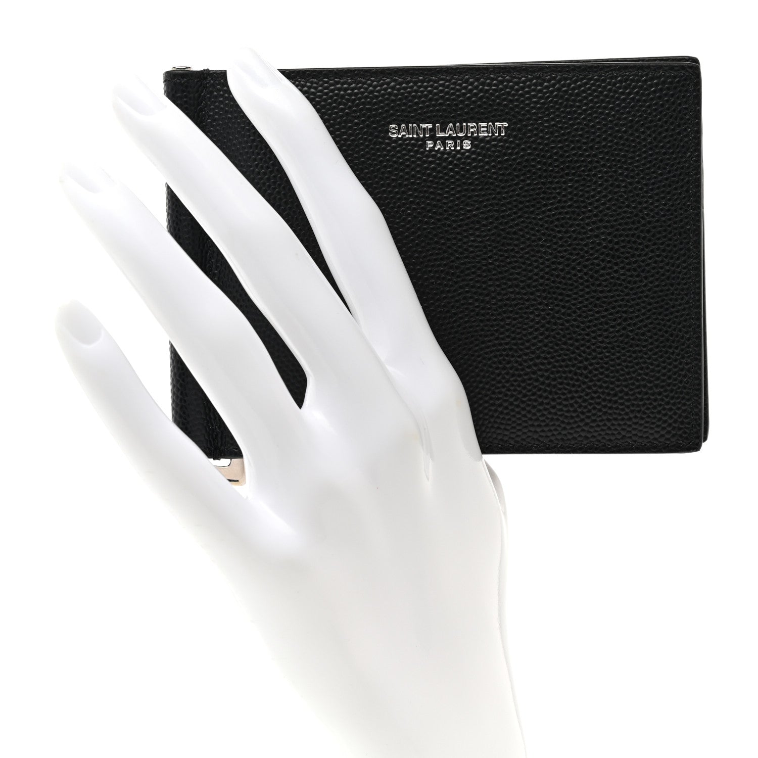 Saint Laurent Grain De Poudre Bill Clip Card Case Black 2 of 8