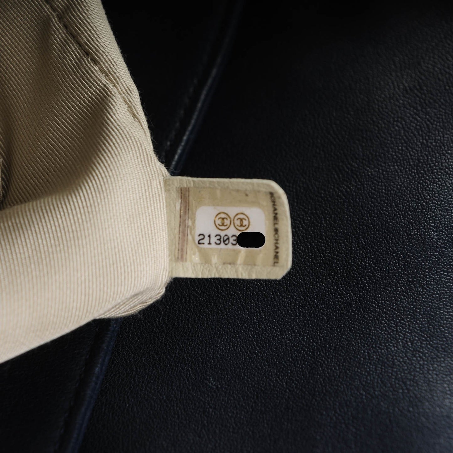 Washed Lambskin Quilted Chain Around Maxi Flap Dark Navy Blue