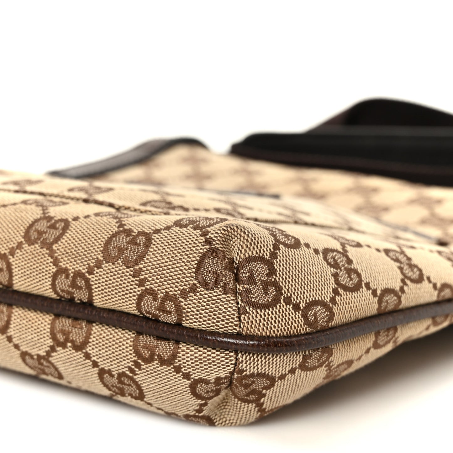 Monogram Flat Messenger Bag Dark Brown