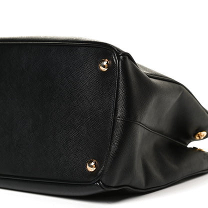 Prada Saffiano Small Galleria Double Zip Tote Black 10 of 10