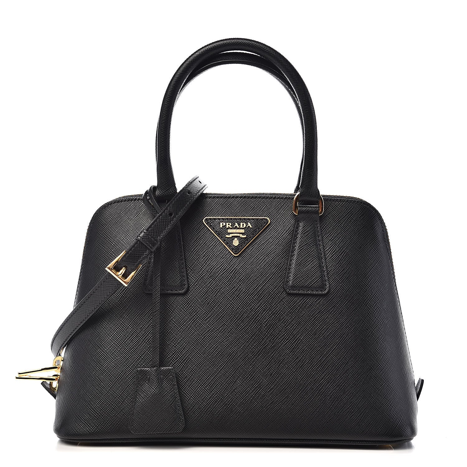 Prada Saffiano Lux Small Promenade Tote Black 1 of 10