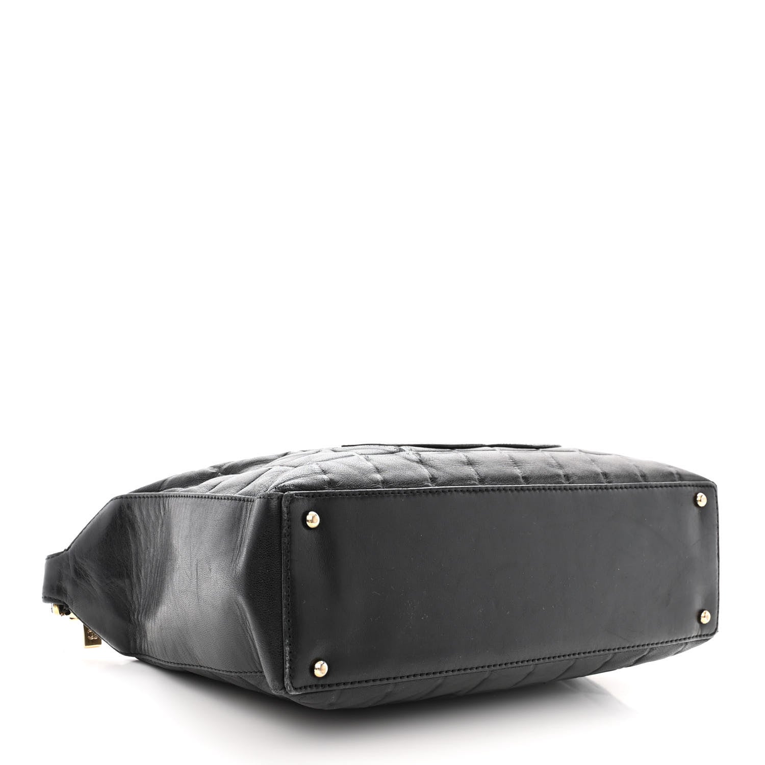 Chanel Lambskin Quilted Medium Chocolate Bar Shoulder Bag Black 4 of 11