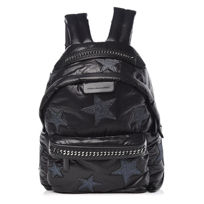 Stella McCartney Polyamide Falabella Go Glitter Stars Backpack Black 1 of 7
