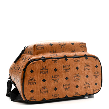 MCM Visetos Small Stark Backpack Cognac Black 6 of 20