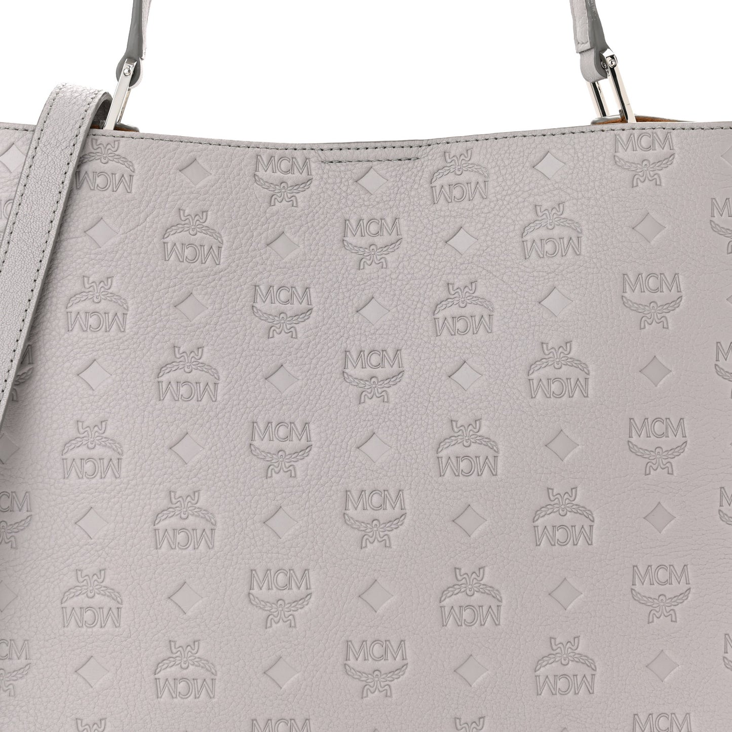 Calfskin Ottomar Monogram Sarah Medium Hobo Dove Grey