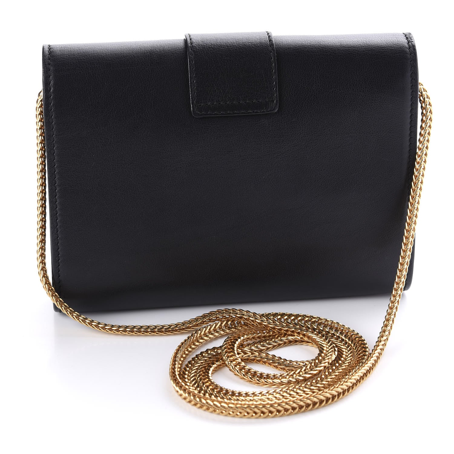 Saint Laurent Calfskin Mini Y Ligne Crossbody Pochette Bag Black 3 of 12