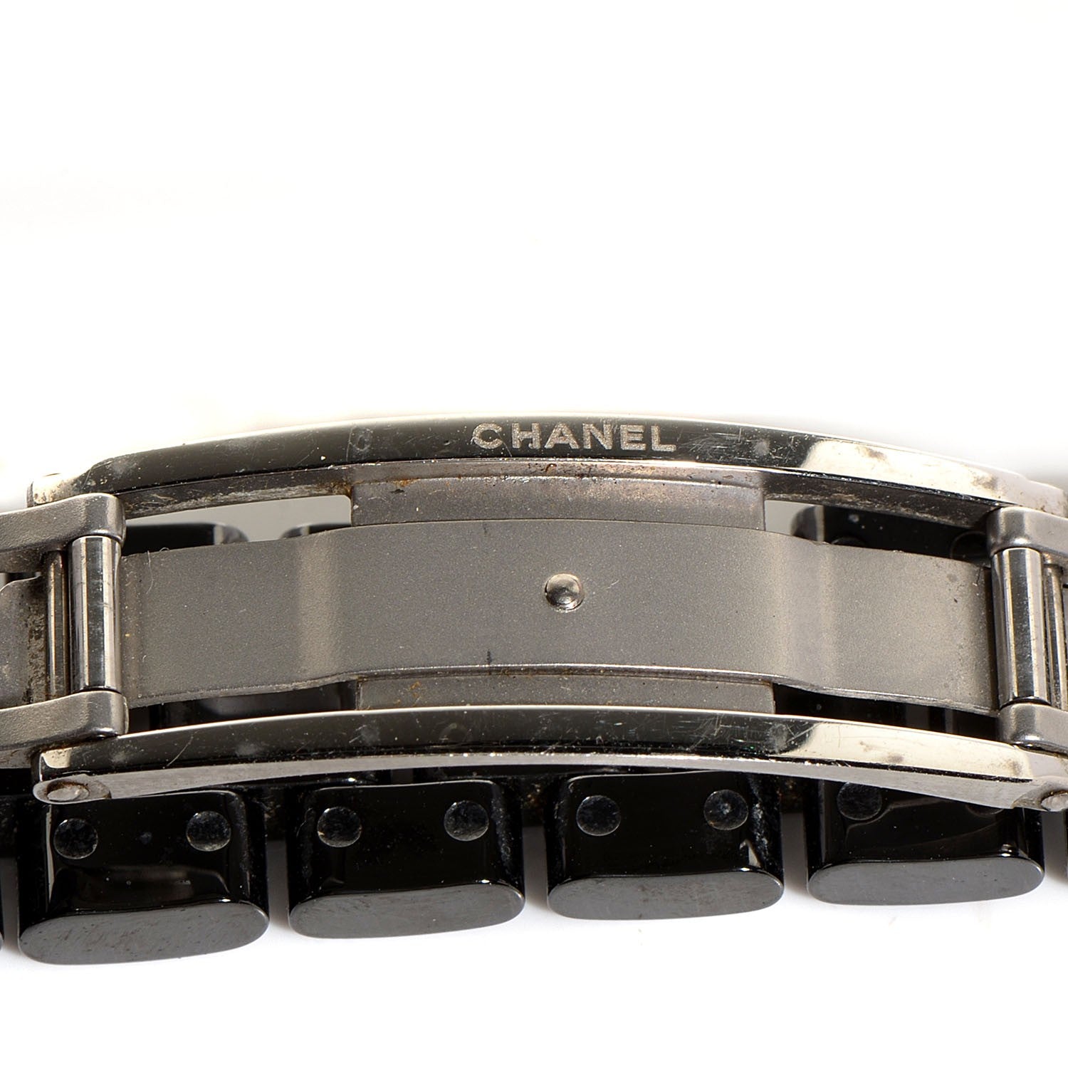 Chanel Stainless Steel Ceramic Diamond 33mm J12 Quartz Watch Black 5 of 6