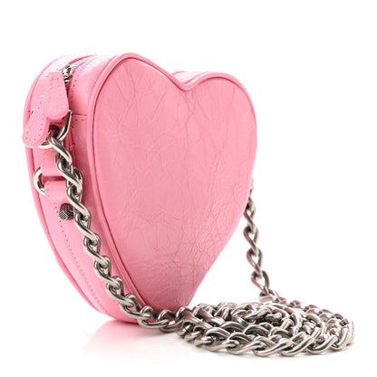 Balenciaga Agneau Arena Mini Le Cagole Heart Bag Sweet Pink 4 of 21
