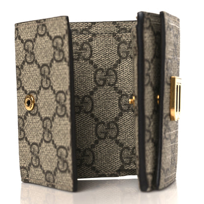 Gucci X BALENCIAGA GG Supreme Monogram Card Case Wallet Beige Ebony 5 of 8