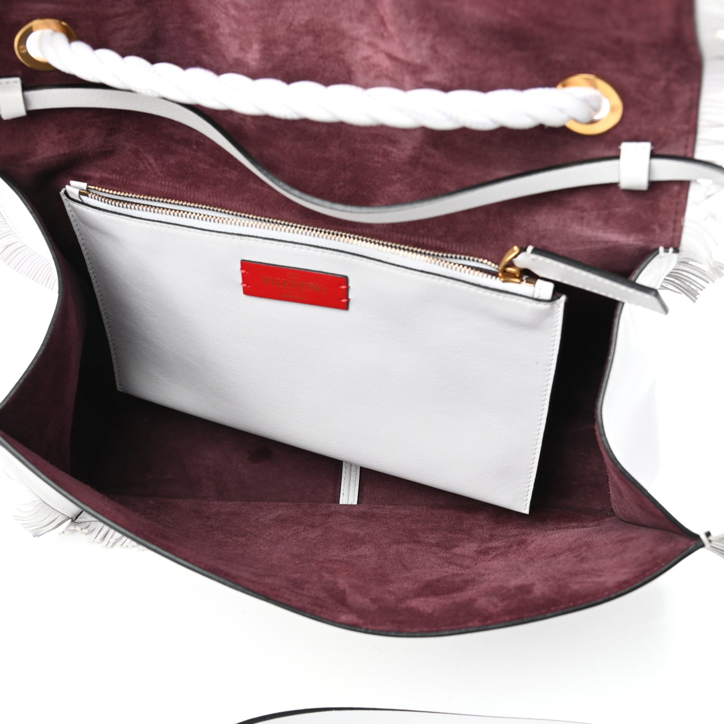 Calfskin The Rope Crossbody Bag White
