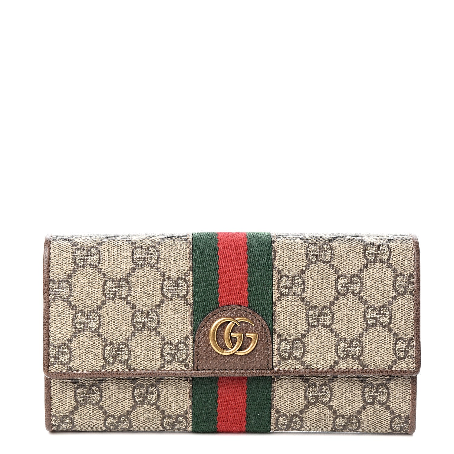 Gucci X DISNEY GG Supreme Monogram Web Three Little Pigs Ophidia Continental Wallet Beige New Acero 1 of 8