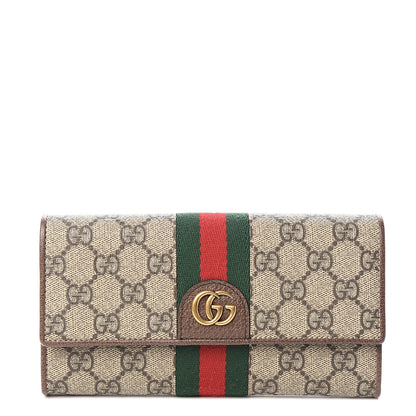 Gucci X DISNEY GG Supreme Monogram Web Three Little Pigs Ophidia Continental Wallet Beige New Acero 1 of 8