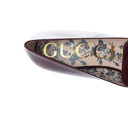Gucci Malaga Kid GG Victoire 55mm Loafer Pumps 37.5 Vintage Bordeaux 7 of 10
