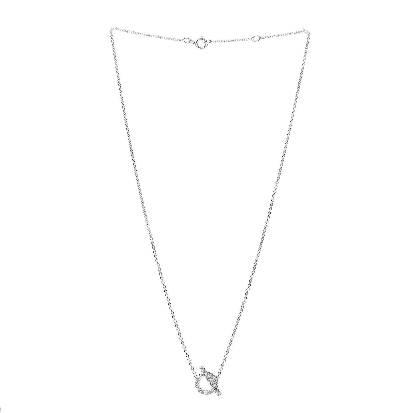 18K White Gold Diamond Finesse Pendant Necklace