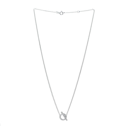 Hermes 18K White Gold Diamond Finesse Pendant Necklace 2 of 5