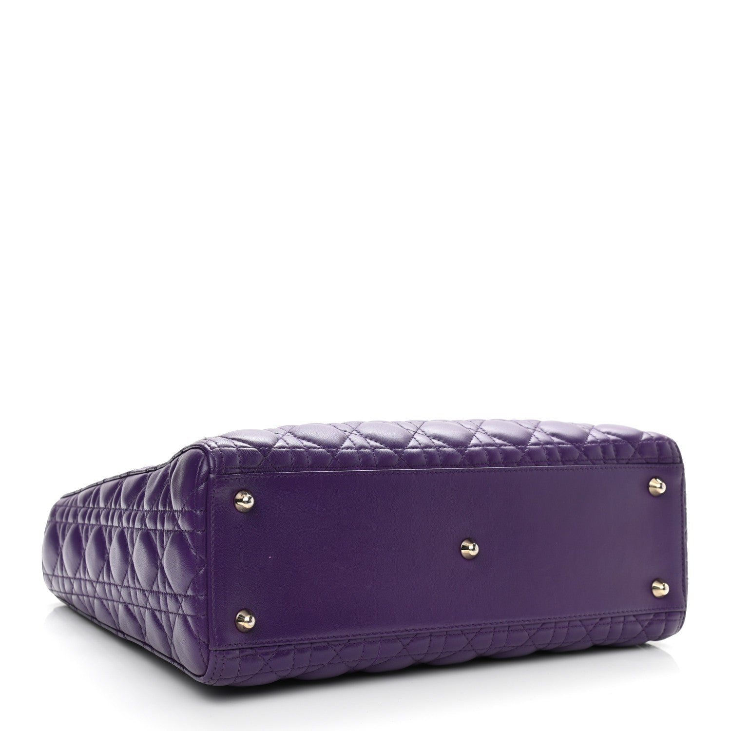 Christian Dior Lambskin Cannage Large Lady Dior Purple 4 of 14