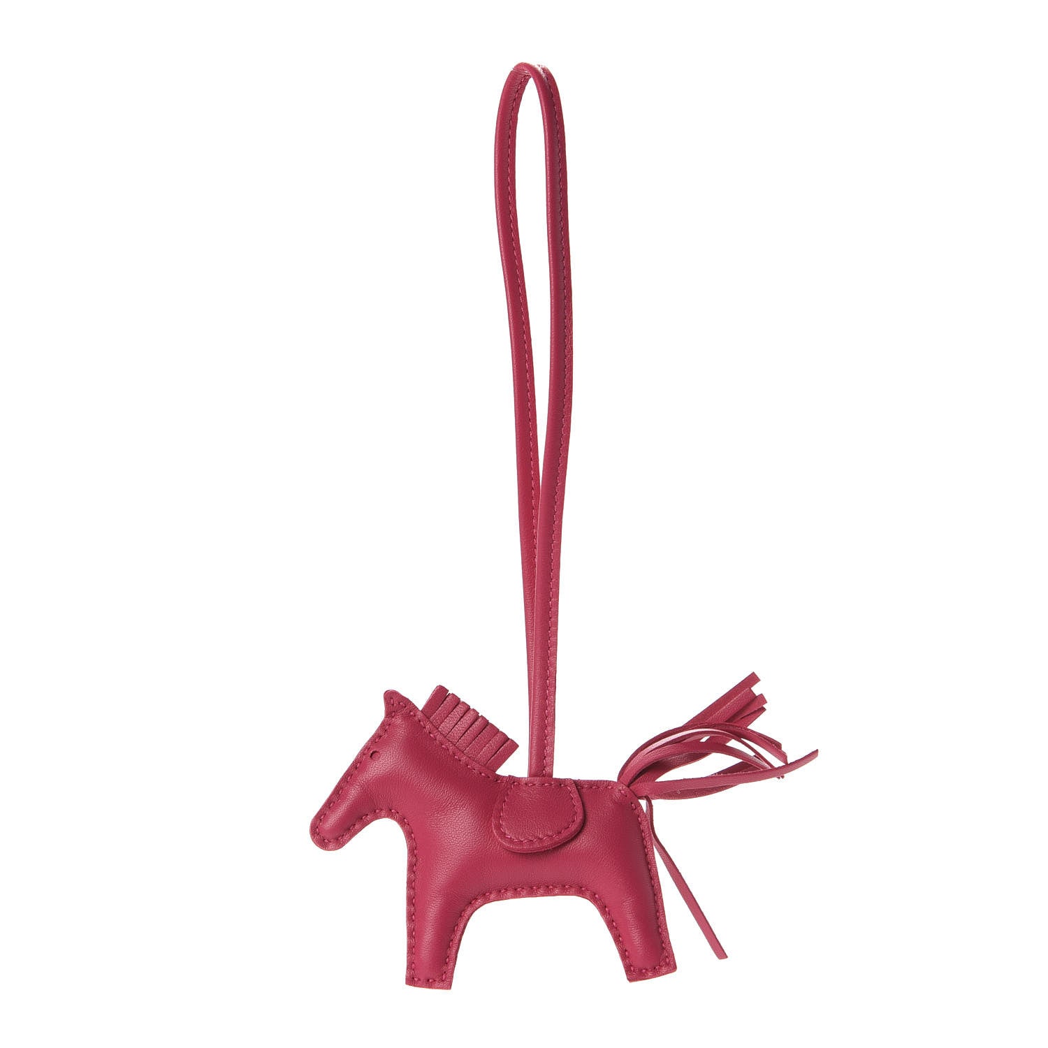 Hermes Milo Lambskin Grigri Rodeo Horse Bag Charm PM Rose Mexico 1 of 3