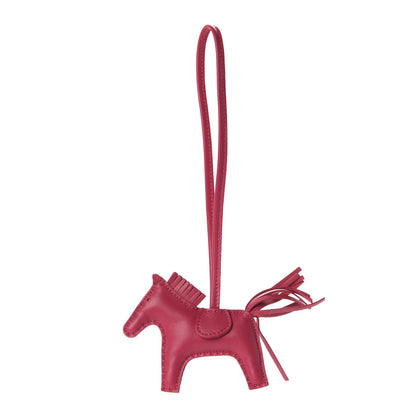 Hermes Milo Lambskin Grigri Rodeo Horse Bag Charm PM Rose Mexico 1 of 3