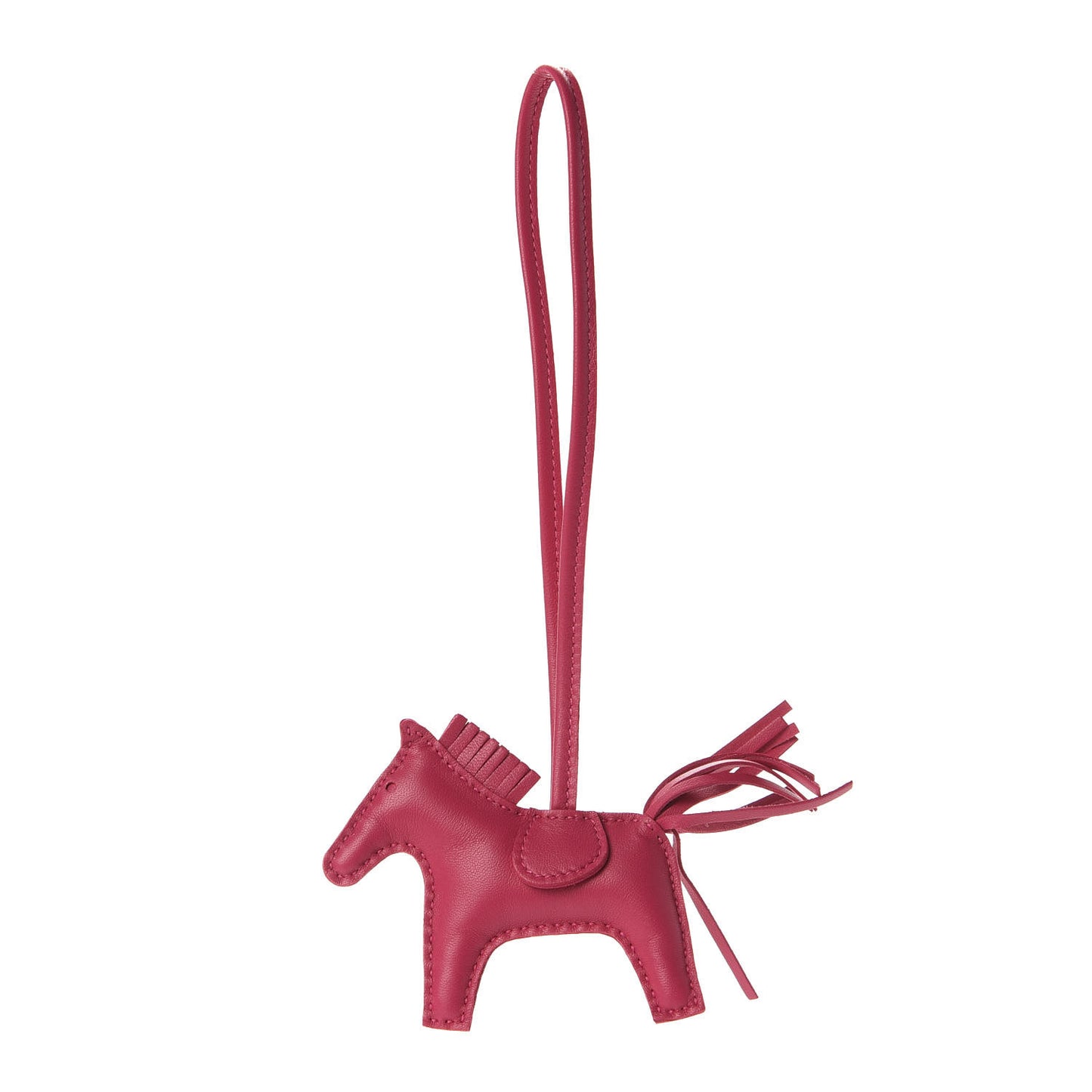 Milo Lambskin Grigri Rodeo Horse Bag Charm PM Rose Mexico